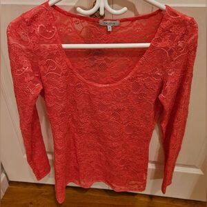 Talula Lace Top, Hot Pink